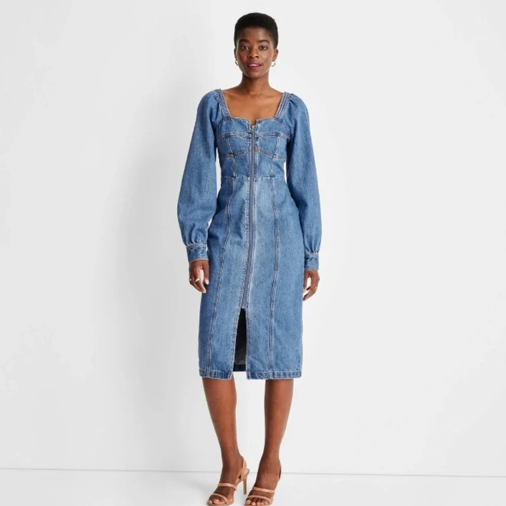 lone star denim dress Polagram - Color:WASHED-FIRE The denim‐tencel blend gives distracted Renewed Check Crinkle Cotton